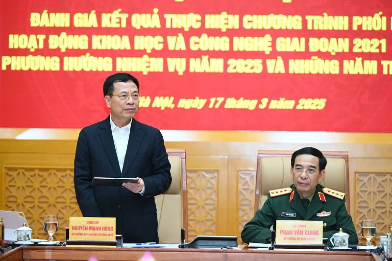 Bộ trưởng KH&CN Nguyễn Mạnh Hùng phát biểu tại Hội nghị. Ảnh: MOST
