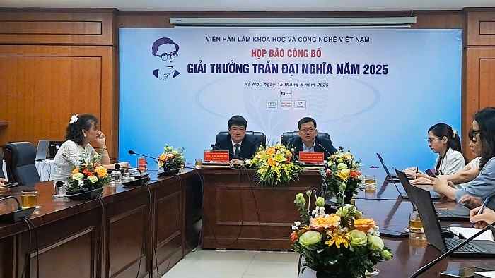 Họp báo công bố giải thưởng Trần Đại Nghĩa năm 2025. Ảnh: Ngô Hà