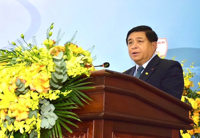 Phó thủ tướng Nguyễn Chí Dũng phát biểu tại buổi lễ. Ảnh: HNM