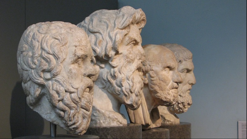 Bản sao chân dung bằng đá cẩm thạch của bốn triết gia Hy Lạp nổi tiếng: Socrates, Antisthenes, Chrysippus và Epicurus tại Bảo tàng Anh quốc. Nguồn: iStock