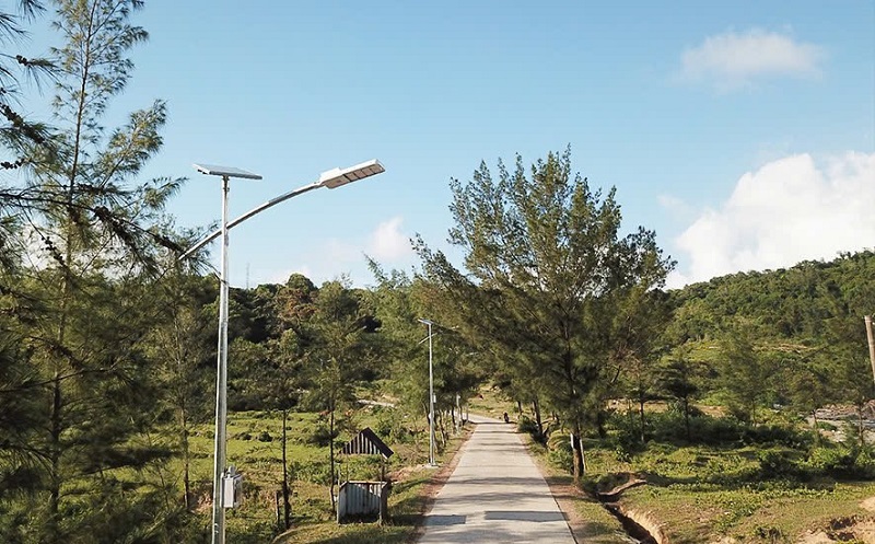 đèn đường có quang thông 5.500lm, có phân bố ánh sáng Type II và khoảng cách lắp đặt giữa các cột đèn 25m (Hình 1). 