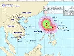 Cập nhật hướng đi của bão Koppu giật trên cấp 17