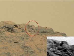 Máy săn UFO ghi được vật thể giống tượng Phật trên sao Hỏa