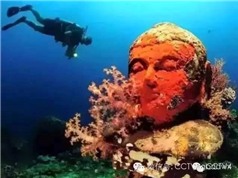 Hàng loạt bức tượng Phật chìm dưới đáy biển một cách bí ẩn