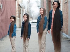 Gặp "gia đình tóc mây" có bộ tóc dài đáng ngưỡng mộ
