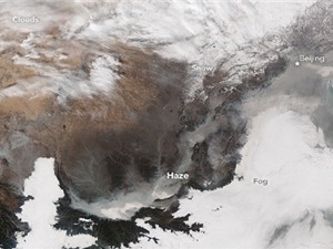 Thảm họa ô nhiễm không khí Trung Quốc qua ảnh vệ tinh