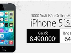 iPhone 5s chính hãng còn 8,5 triệu đồng, rẻ hơn hàng xách tay