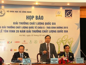 77 doanh nghiệp được lựa chọn trao Giải thưởng Chất lượng Quốc gia