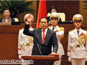Tân Chủ tịch nước Trần Đại Quang thề tuyệt đối trung thành với Tổ quốc