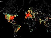Bản đồ các thiết bị kết nối Internet trên Trái Đất