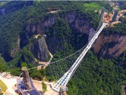 “Thót tim” với chùm ảnh về cây cầu thủy tinh cao nhất thế giới