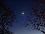 Sao Hỏa, Mặt Trăng và sao Kim xếp thẳng hàng trên bầu trời nước Anh