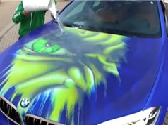 Clip: Tiết mục xối nước khiến xe BMW X6 đổi màu