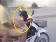 Clip: Hãi hùng cảnh bé gái 3 tuổi chở 3 người trên xe máy