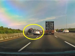 Clip: Gây tai nạn trên đường cao tốc vì lái xe thiếu tập trung