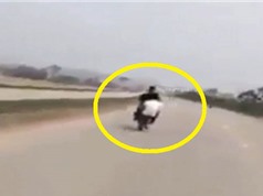 Clip: Thanh niên bốc đầu xe máy, đánh võng trên đường