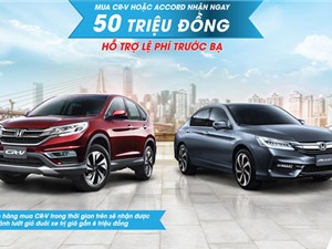 Honda ưu đãi lớn cho khách hàng mua CR-V và Accord