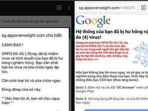 Hướng dẫn khắc phục tình trạng báo lỗi smartphone dính virus của trình duyệt web