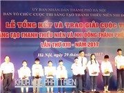 Trao giải cuộc thi Sáng tạo thanh, thiếu niên, nhi đồng Hà Nội