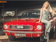 Chân dài Việt "đọ dáng" với Ford Mustang hàng hiếm