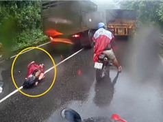 Clip: Xe tải vượt ẩu, gây tai nạn thảm khốc cho xe máy trên đèo Bảo Lộc
