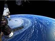 Siêu bão càn quét đại dương nhìn từ Trạm vũ trụ quốc tế