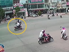 Clip: Nam thanh niên chạy xe máy gây tai nạn liên hoàn tại Đồng Nai