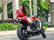 Mỹ nhân Việt đọ cá tính cùng xe môtô Kawasaki Z1000
