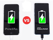 Clip: iPhone 8 Plus đọ tốc độ sạc pin với Samsung Galaxy Note 8
