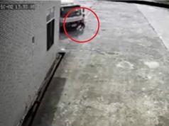 Clip: Đang đi bộ trong sân công ty, nữ công nhân bị xe tải cán chết tại Hải Phòng