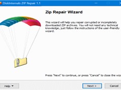 Mẹo khôi phục tập tin zip bị lỗi trên Windows