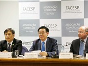 Phó Thủ tướng Vương Đình Huệ kêu gọi đầu tư thương mại tại trung tâm tài chính Nam Mỹ