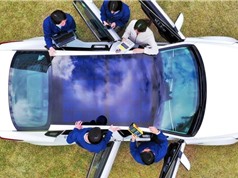 Viễn cảnh xe hơi có nóc lợp pin mặt trời