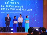 Công bố Giải thưởng Báo chí về khoa học và công nghệ năm 2022 