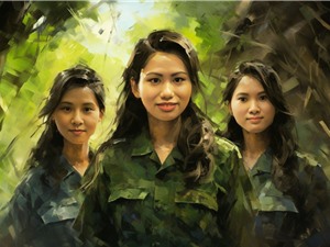 [Ảnh] Dùng AI dựng lại hình ảnh 10 cô gái ở ngã ba Đồng Lộc