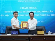Trường ĐH Nông Lâm Thái Nguyên và Sở KH&CN Hải Phòng hợp tác nghiên cứu và chuyển giao