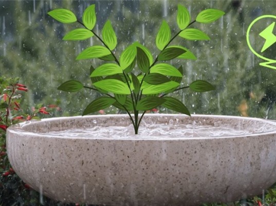 Thực vật nhân tạo hấp thu năng lượng từ gió và mưa