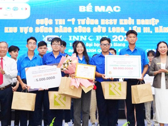 Gần 20 dự án của học sinh, sinh viên ĐBSCL nhận giải thưởng khởi nghiệp INNOBE