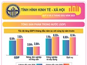 [Infographic] GDP sáu tháng đầu năm vẫn giữ đà tăng trưởng tích cực