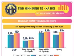 [Infographic] GDP sáu tháng đầu năm vẫn giữ đà tăng trưởng tích cực