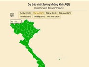 [Infographic] Dự báo chất lượng không khí trên cả nước - tuần từ 22/9 đến 28/9/2025