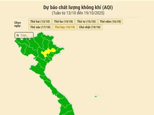 [Infographic] Dự báo chất lượng không khí trên cả nước - tuần từ 13/10 đến 19/10/2025